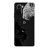 Poco F3 İle Uyumlu Siyah D Harfli Wild Lovers Desenli Silikon Kılıf