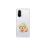 Poco F3 ile Uyumlu Splash Köpek Tasarımlı Slimfit Şeffaf Silikon Kılıf