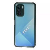Poco F3 Kılıf Miami Şeffaf Silikon - Koyu Yeşil