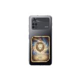 Poco M4 Pro ile Uyumlu Burç Kartları Aslan Tasarımlı Şeffaf Silikon Kılıf