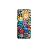 Poco M4 Pro ile Uyumlu Grafiti Star Team Tasarımlı Şeffaf Silikon Kılıf