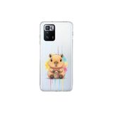 Poco X3 GT ile Uyumlu Splash Kapibara Tasarımlı Slimfit Şeffaf Silikon Kılıf