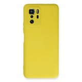 Poco X3 Gt Kılıf Nano İçi Kadife Silikon - Sarı