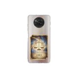 Poco X3 NFC ile Uyumlu Burç Kartları Terazi Tasarımlı Şeffaf Silikon Kılıf