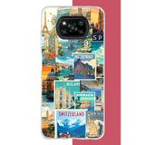 Poco X3-X3 Pro-Nfc Uyumlu Kart Postal Kolaj Baskılı Silikon Kılıf