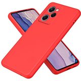Poco X5 Pro 5g Kılıf Içi Kadife Kaplı Nano Silikon Kapak - Kırmızı