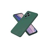 Poco X5 Pro 5G Uyumlu Fuchsia Nano İçi Kadife Silikon Telefon Kılıfı Koyu Yeşil