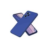 Poco X5 Pro 5G Uyumlu Fuchsia Nano İçi Kadife Silikon Telefon Kılıfı Lacivert