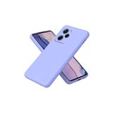 Poco X5 Pro 5G Uyumlu Fuchsia Nano İçi Kadife Silikon Telefon Kılıfı Lila