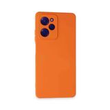 Poco X5 Pro 5G Uyumlu Fuchsia Nano İçi Kadife Silikon Telefon Kılıfı Turuncu