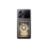 Poco X5 Pro ile Uyumlu Burç Kartları Aslan Tasarımlı Şeffaf Silikon Kılıf