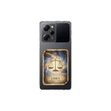 Poco X5 Pro ile Uyumlu Burç Kartları Terazi Tasarımlı Şeffaf Silikon Kılıf