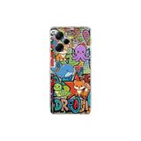 Poco X5 Pro ile Uyumlu Grafiti Mini Tasarımlı Şeffaf Silikon Kılıf