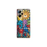 Poco X5 Pro ile Uyumlu Grafiti Star Team Tasarımlı Şeffaf Silikon Kılıf