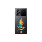 Poco X5 Pro ile uyumlu Splash ahtapot Tasarımlı Slimfit şeffaf silikon kılıf