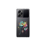 Poco X5 Pro ile Uyumlu Splash Bukalemun Tasarımlı Slimfit Şeffaf Silikon Kılıf