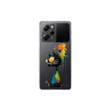 Poco X5 Pro ile Uyumlu Splash Kedi Tasarımlı Slimfit Şeffaf Silikon Kılıf