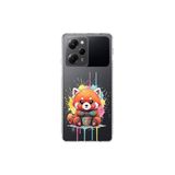 Poco X5 Pro ile Uyumlu Splash Tilki Tasarımlı Slimfit Şeffaf Silikon Kılıf