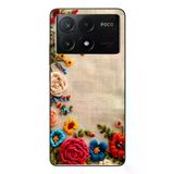 Poco X6 Pro Uyumlu İşlemeli İğne Oyası Baskılı Silikon Kılıf