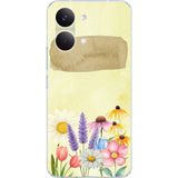 POCO X8 PRO MAX Uyumlu Sulu Boya Dokulu Vazoda Çiçek Desenli Baskılı Silikon Kılıf
