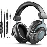 Podcast Izleme Için Kayıt Üzerinden Kulak Kablolu Kulaklıklar Için Stüdyo Monitör Kulaklıklar, Çıkarılabilir Kablolarla Rahat Ekipman Akışı 3,5 mm Veya 6,35 mm Jak, Siyah, Pc/mikser-H8