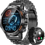 PODOEIL Erkekler için askeri akıllı saatler (cevap/arama yap), Android iOS için taktik Smartwatch, 400mAh pil/spor modları