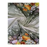 podyum baskı çiçekli özel tasarım elbiselik eteklik gömleklik çiçekli Moss krep kumaş 150x100 cm parça kumaş