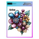 podyum baskı Ütü Ile Yapışan Tekstil Dtf Baskı Tişört ve dekorasyon baskısı tas efektli çiçek baskısı