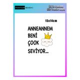podyum baskı Ütü Ile Yapışan Tekstil Dtf Baskı Tişört Zıbın Baskısı Anneannem beni seviyor baskısı