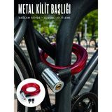 Poebgo Familys 80 cm Uzunluk ile Pratik ve Kolay Kullanım Sunan Çelik Halat Kilidi - Standart