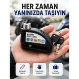 Poebgo Familys Çelik Gövdeli Alarm Disk Kilidi Motosiklet ve Bisiklet Için Güvenlik Yeni Nesil - Standart - 1 GB