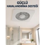 Poebgo Familys Dekoratif Banyo ve Mutfak Aspiratörü 150 mm 20,8 x 20,8 cm 20 W Havalandırma Fanı - Standart