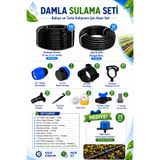 POELSAN Damla Sulama Seti 32x10 ATÜ Kangal Boru 10 Metre + 16 mm 100 Metre Damlama Borusu Bahçe, Bostan, Hobi Bahçesi Sulama Kiti | Tam Kapsamlı Delux Set