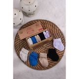 Poffi Baby Poffibabyorganik Pamuk Unisex 5'li Kutulu Premium Yeni Doğan Bebek Çorabı - Mix - 0 - 6 Ay