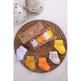 Poffibabyorganik Pamuk Unisex 5'li Kutulu Premium Yeni Doğan Bebek Çorabı - Mavi - 0 - 6 Ay