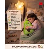 Poffy Toys Uyku Arkadaşı Peluş Avakado (Kalpli) - 30 x 35 cm - Yeşil - Beyaz