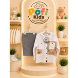 Pofi Kids Erkek Çocuk Gömlek ve Pantolonlu 2’li Takım (1-4 Yaş) - 4-5 Y - Beyaz