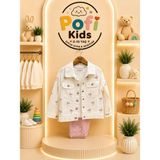 Pofi Kids Kız Çocuk 3’lü Kot Ceket Takım (1-5 Yaş) - 3-4 Y - Pembe