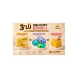 Pofika Butter Tereyağ Squishy + Büyük Simli Çin Mantısı + Cheese Peynir Squishy 3 Lü Fırsat Paketi