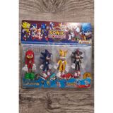 Pofika Kirpi Sonıc Oyuncak Tails-super Sonıc-knuckles- 4'lü Figür Karakter Oyuncak Seti