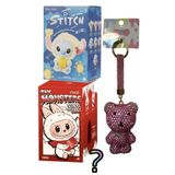 Pofika Stitch Koala Peluş + Labubu X Coca-cola +Ayıcık Charm Hediyeli 3'lü Set