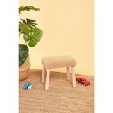 Pofitto Çocuk Taburesi-çocuk Oturağı-ahşap Tabure-montessori Puf-yumuşak Puf Kahve