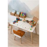 POFİTTO Montessori Çocuk Masası-oyun Masası-aktivite Masası-etkinlik Masası Takımı 1 Turuncu Sandalye