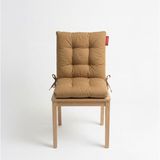 Pofuduk Arkalıklı Sandalye Minderi Bağcıklı Yıkanabilir Dekoratif Minder (Kahverengi) - 0-Gri - 1 x 100 cm