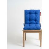 Pofuduk Arkalıklı Sandalye Minderi Bağcıklı Yıkanabilir Dekoratif Minder (Mavi) - 0-Gri - 1 x 100 cm
