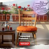 Pofuduk Yuvarlak Sandalye Minderi|Mutfak,Balkon,Bahçe Dekoratif Oturma Minderi|Yumuþak Dolgu Turuncu