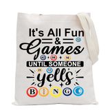 POFULL Şanslı Bingo Hediyesi Hepsi Eğlenceli ve Oyunlar Birisi Bingo Bingo Alışveriş Çantası Bingo Oyuncusu Hediyesi