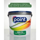 Point Boya Gren-Tex - Silikonlu Grenli Dış Cephe Kaplaması - 20 Kg - BW000 Beyaz