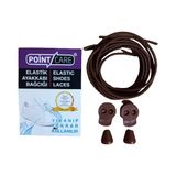Point Care Akıllı Kilitli Elastik Ayakkabı Bağcık 100 cm - Kahverengi