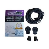 Point Care Akıllı Kilitli Elastik Ayakkabı Bağcık 100 cm - Siyah